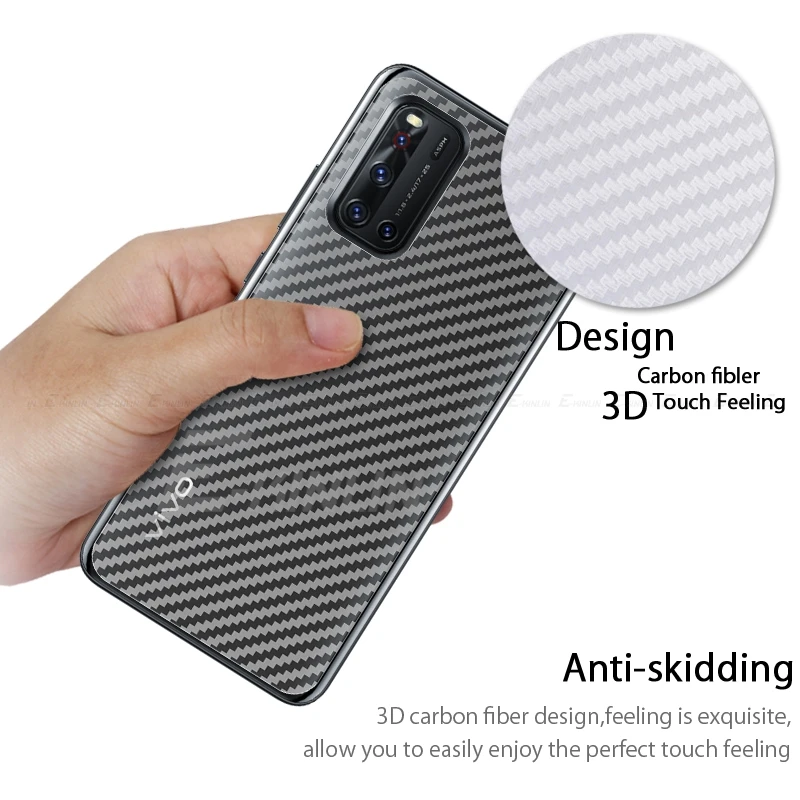 Защитная пленка из углеродного волокна для заднего экрана VIVO V20 SE V19 V17 Neo V11 V15 Pro V11i