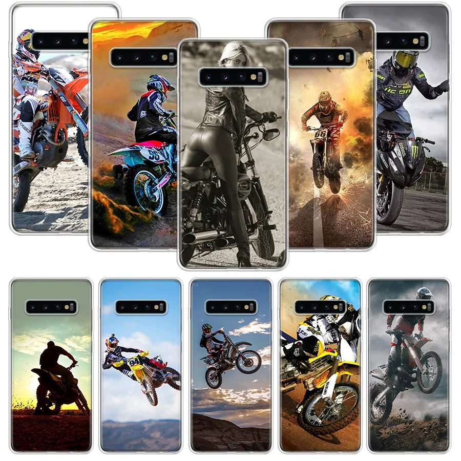Чехол для телефона moto cross dirtbikes Samsung Galaxy S10 S20 S21 S9 S8 S7 Note 10 20 9 8 FE J4 J6 Ultra Plus Lite Pro + |