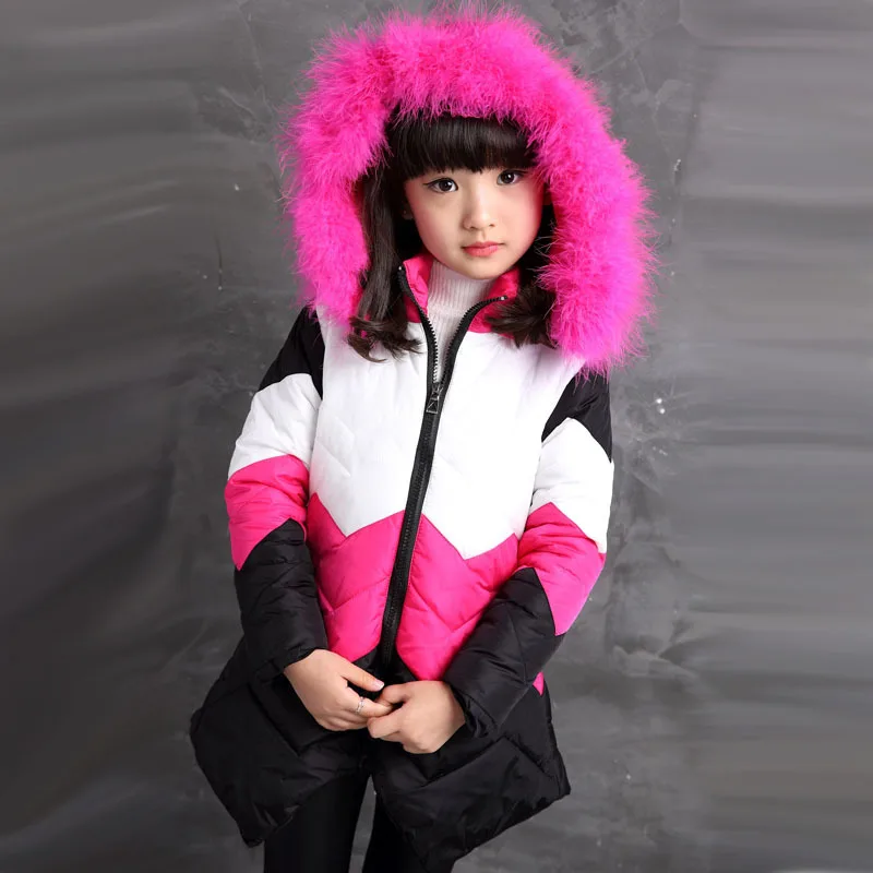 LZH/2021 новый сезон осень зима Теплые пуховые куртки для девочек парки детские с