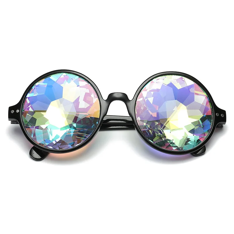 

Veshion Round Kaleidoscope Glasses Women Sunglasses Brand Designer Small Face Vintage Retro Sun Glasses for Female Shades Uv400