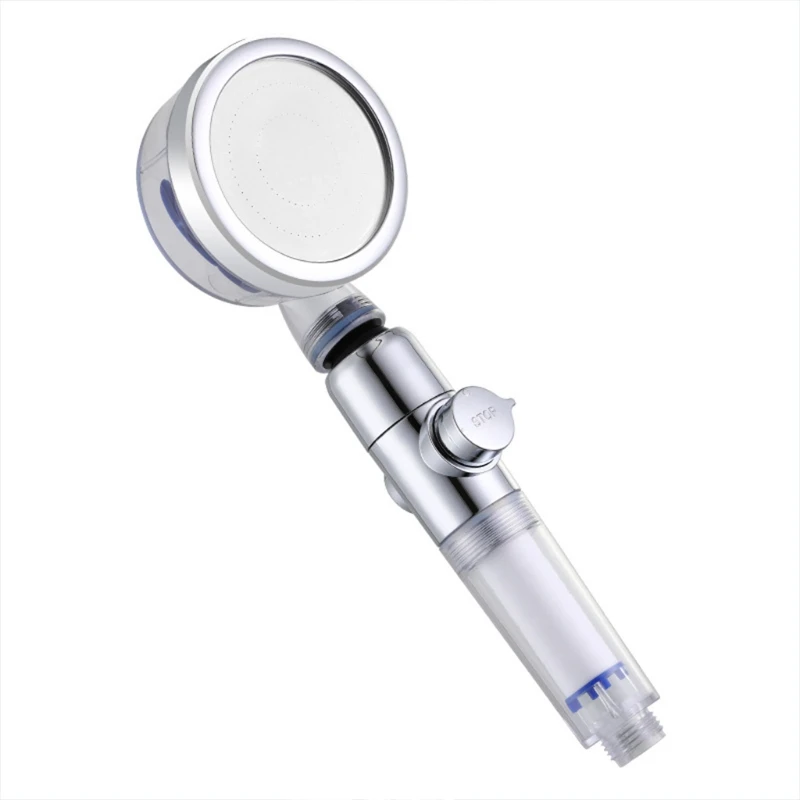 

Turbocharge Shower Head Propeller Driven Handheld Filter Shower Head 360 Degrees Rotating Water Saving Shower Head