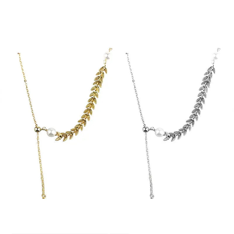 

Цепочка женская из чистого серебра S925, с жемчугом