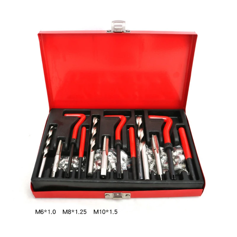 

88Pcs Stripped Thread Repair Tool M6 M8 M10 Screw Rethread Repair Kit Set Garage Workshop Tool Professional Recoil Repair Tool