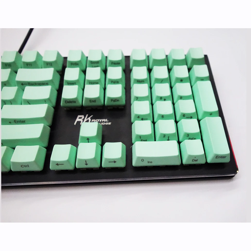 OEM мятный зеленый толстый колпачок клавиш PBT раскладка ANSI верхняя или боковая