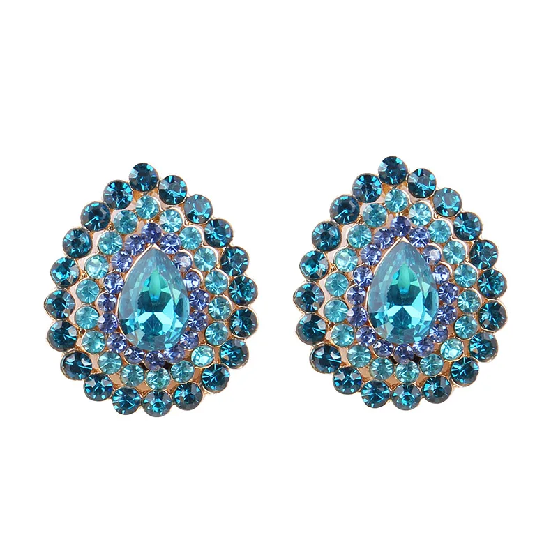 Женские Геометрические серьги-гвоздики LUBOV золотистые прямоугольные серьги со