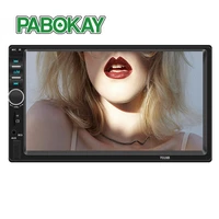double 2 din car video player 7 inch touch screen multimedia player mp5 usb fm bluetooth with rear view camera 7018b
