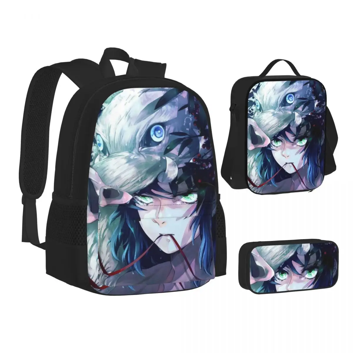 

New backpack messenger lunch bag pen bag set backpack school travel hiking shopping park outdoor sports backpack