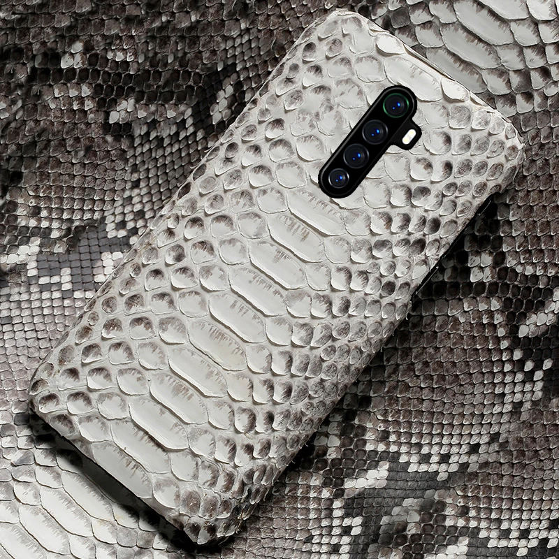Чехол из натуральной кожи питона для Realme 7 Pro X2 XT X7 X50 5 6 8 GT Neo Змеиный чехол OPPO A9 Reno Z 2