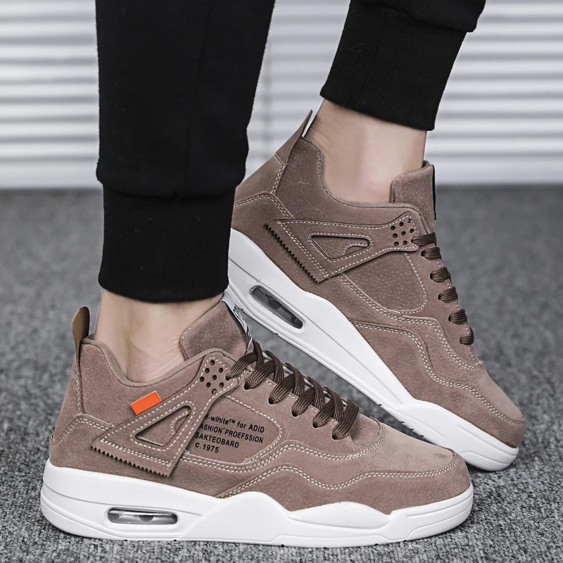 Мужская обувь сезон весна-осень повседневная кожаная на плоской подошве белые