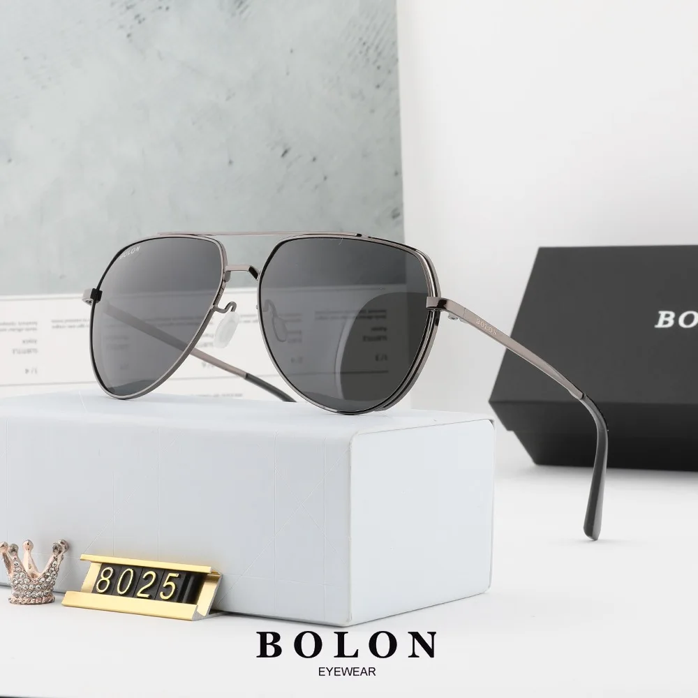 

Bolon Sunglasses For Men Women Aviator Polarized Metal Mirror UV 400 Lens Protection BL8025