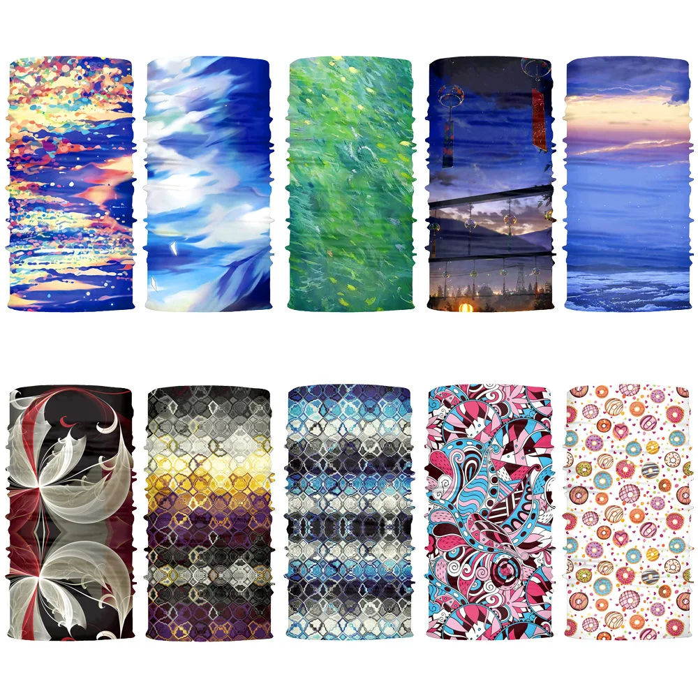 

Summer Multifunction Neck Warmer Tube Camping Hiking Bandana Scarf Outdoor Sports Cycling Fishing Scarf Dust-proof Face Masks