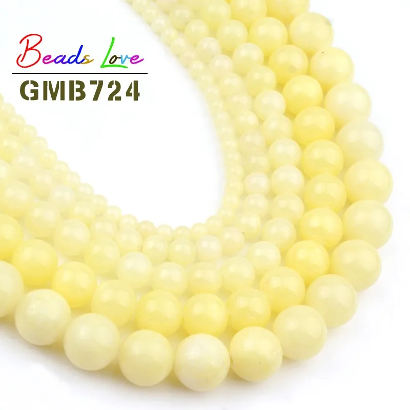Оптовая продажа натуральный лимонный желтые нефриты камень топаза круглые