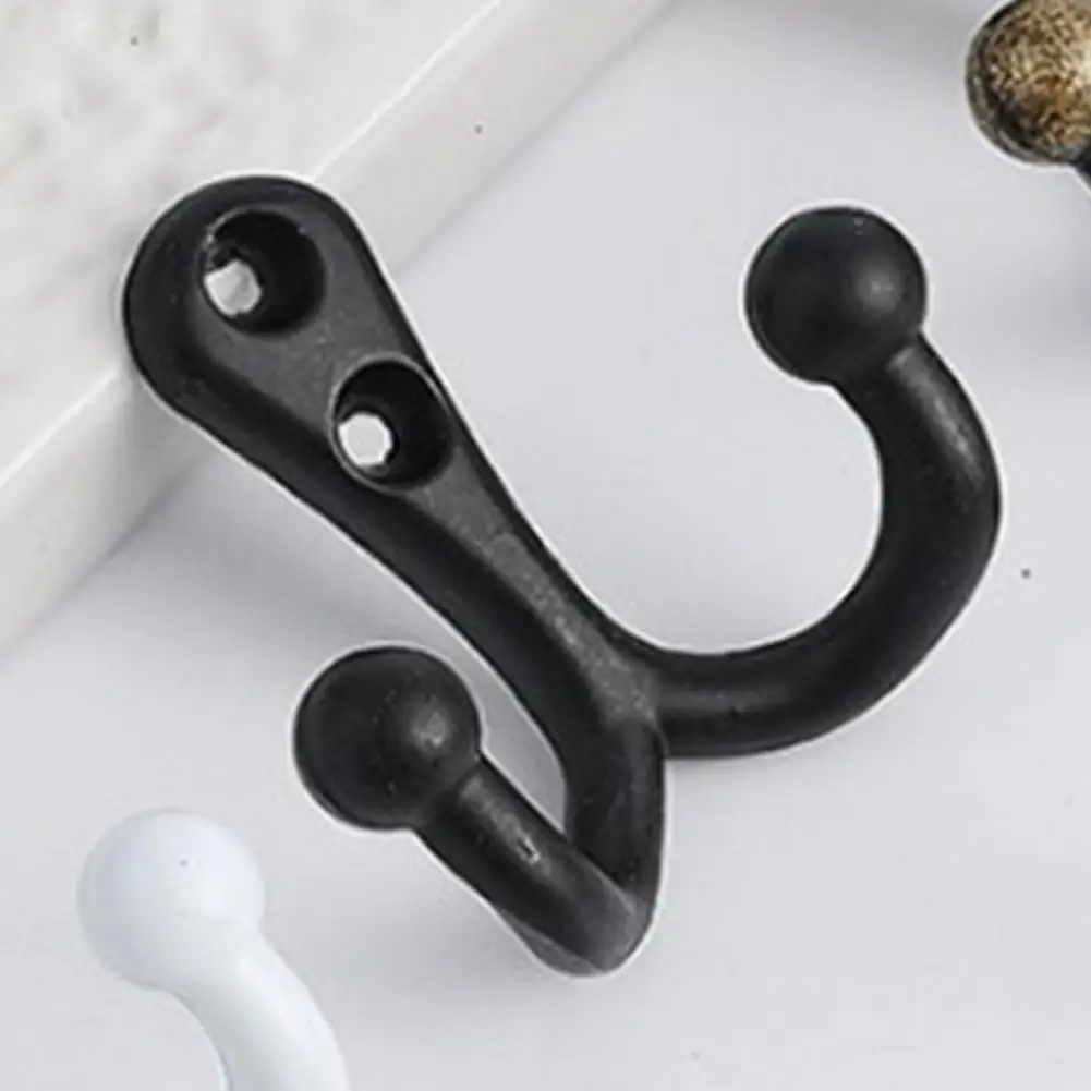 

Крючки для полотенец с двумя зубцами-двойные крючки для халата в стиле ретро, вешалка для пальто, крепкий прочный настенный крючок для тяжел...