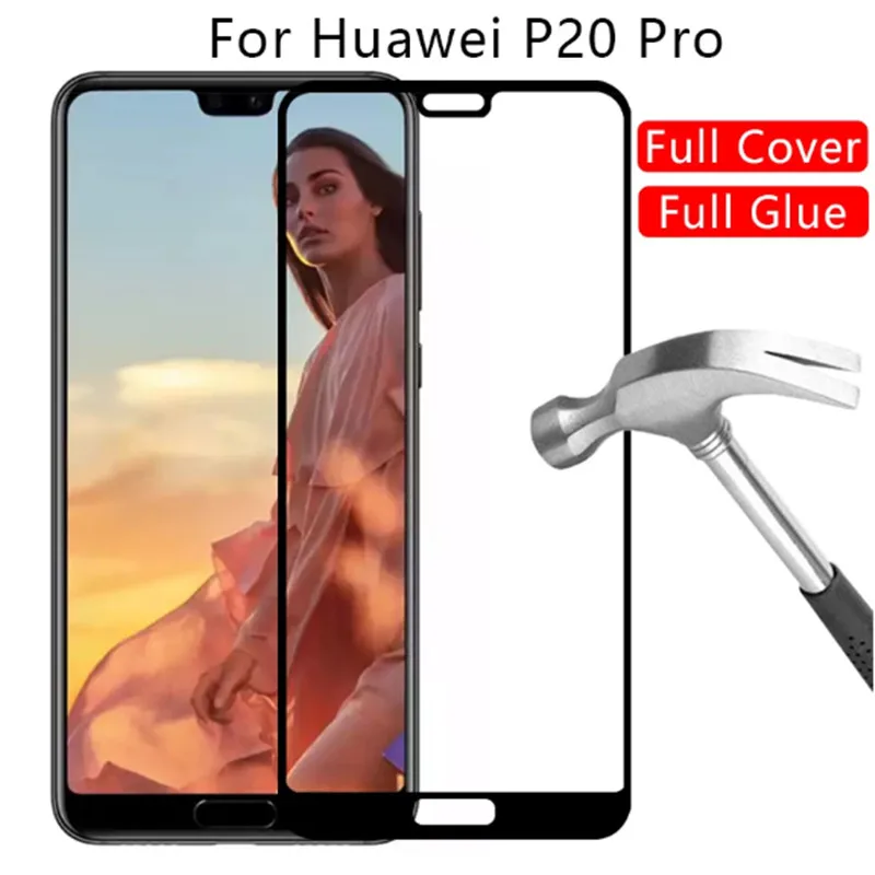

2Pcs Tempered Glass For Huawei p20 pro P 20 P20light Full Cover Screen Protector on Huawei p20pro p20 lite P20 Protective Film