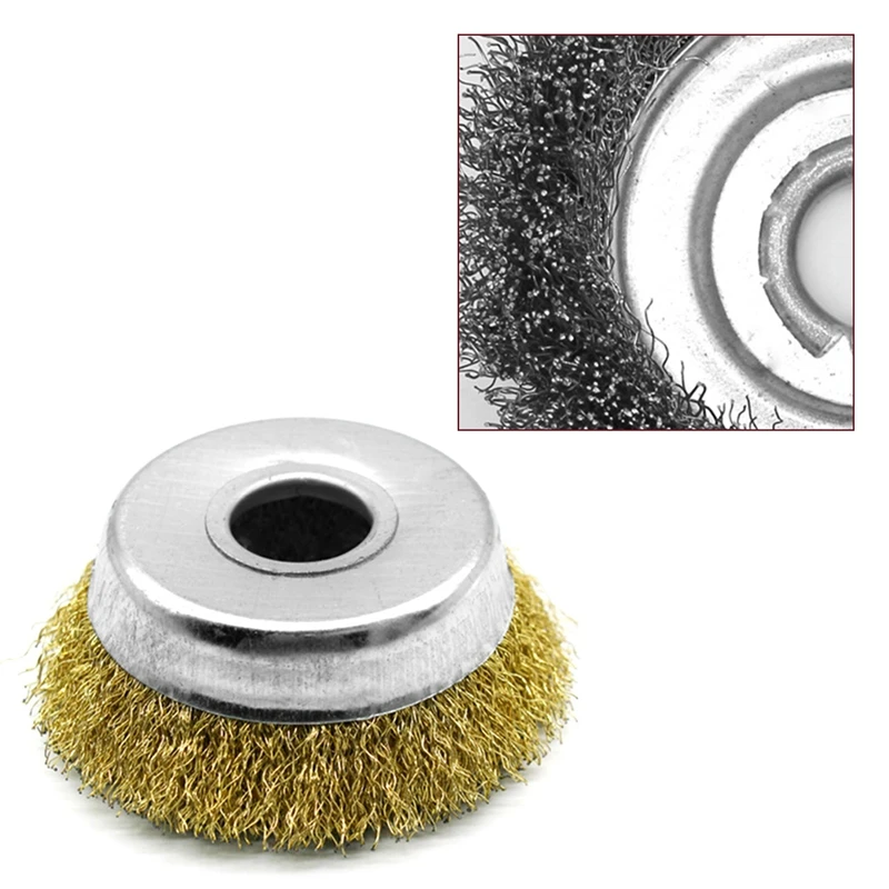 

10PCS Large Diameter Grinding, Rust And Deburring Wire Brush Angle Grinder Bowl Type Wire Wheel