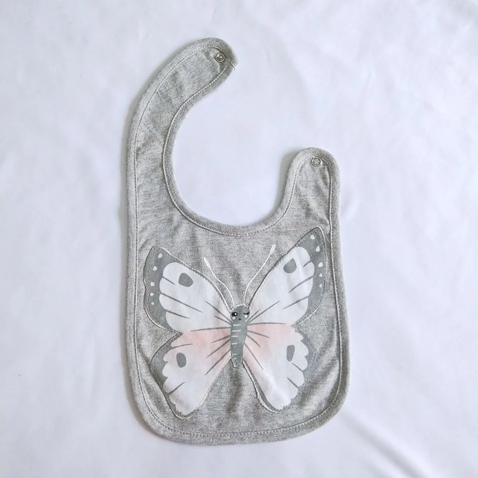 butterfly bib Милые коврики для игр, круглые коврики, хлопковые коврики для игр с животными, одеяло для новорожденных, коврик для ползания, декор для детской комнаты - Цвет: butterfly bib