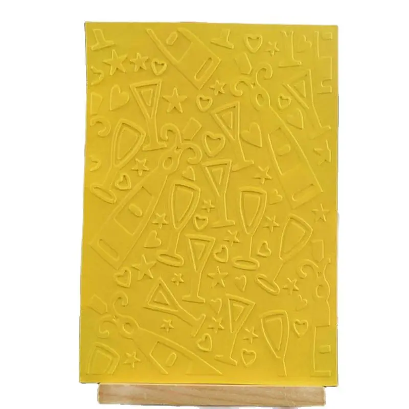 Пластиковая папка для тиснения вечеринки шампанского изготовления открыток