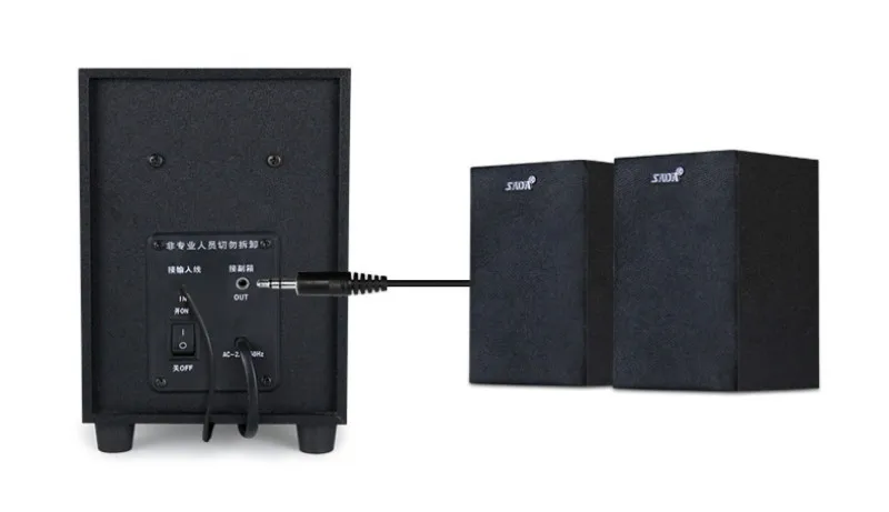 Комбинация Bluetooth беспроводной динамик сабвуфер стерео бас ПК USB Компьютерные колонки Поддержка TF карта U диск сада Q1