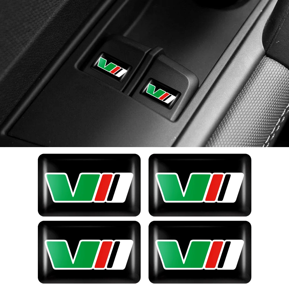 Автомобильный Стайлинг VII VRS логотип эпоксидная смола наклейка интерьер