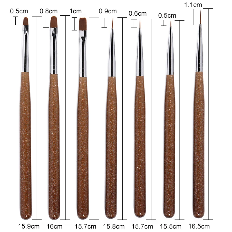 1 шт. УФ гель кисточка для ногтей кисть рисования подводка глаз смешанные размеры