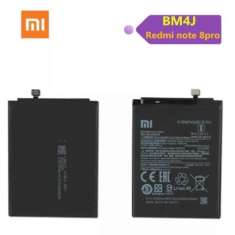 Батарея для Redmi Note 8 pro BM4J|Аккумуляторы мобильных телефонов| |