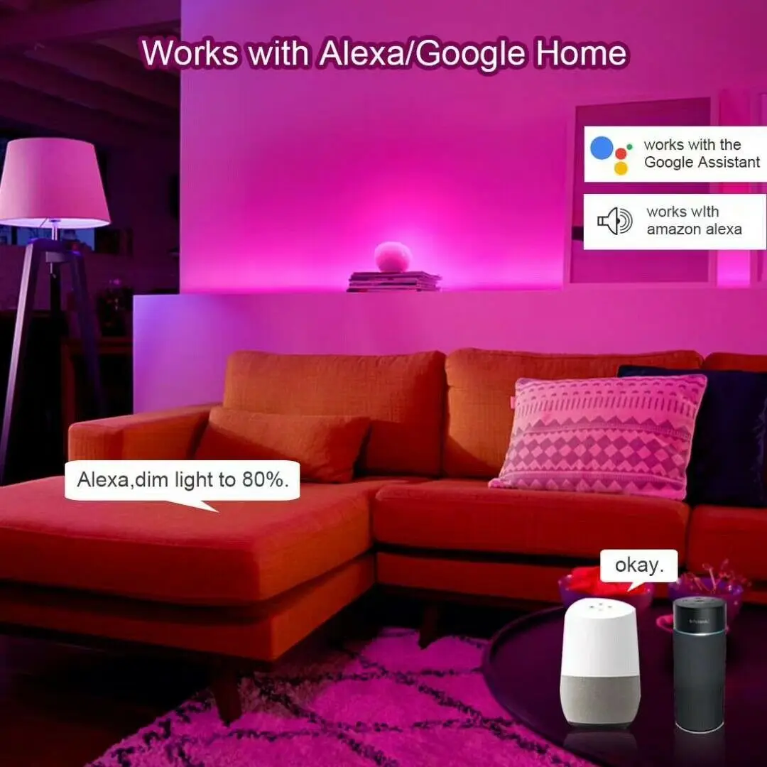 4 зосветодиодный Светодиодная лента с регулировкой яркости 12 В 24 WIFI + 2 4G RF 5 в