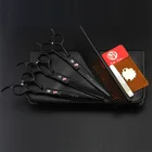 Профессиональные ножницы для стрижки собак Purple dragon, 7,0 дюймов, прямые + изогнутые + филировочные ножницы для стрижки животных