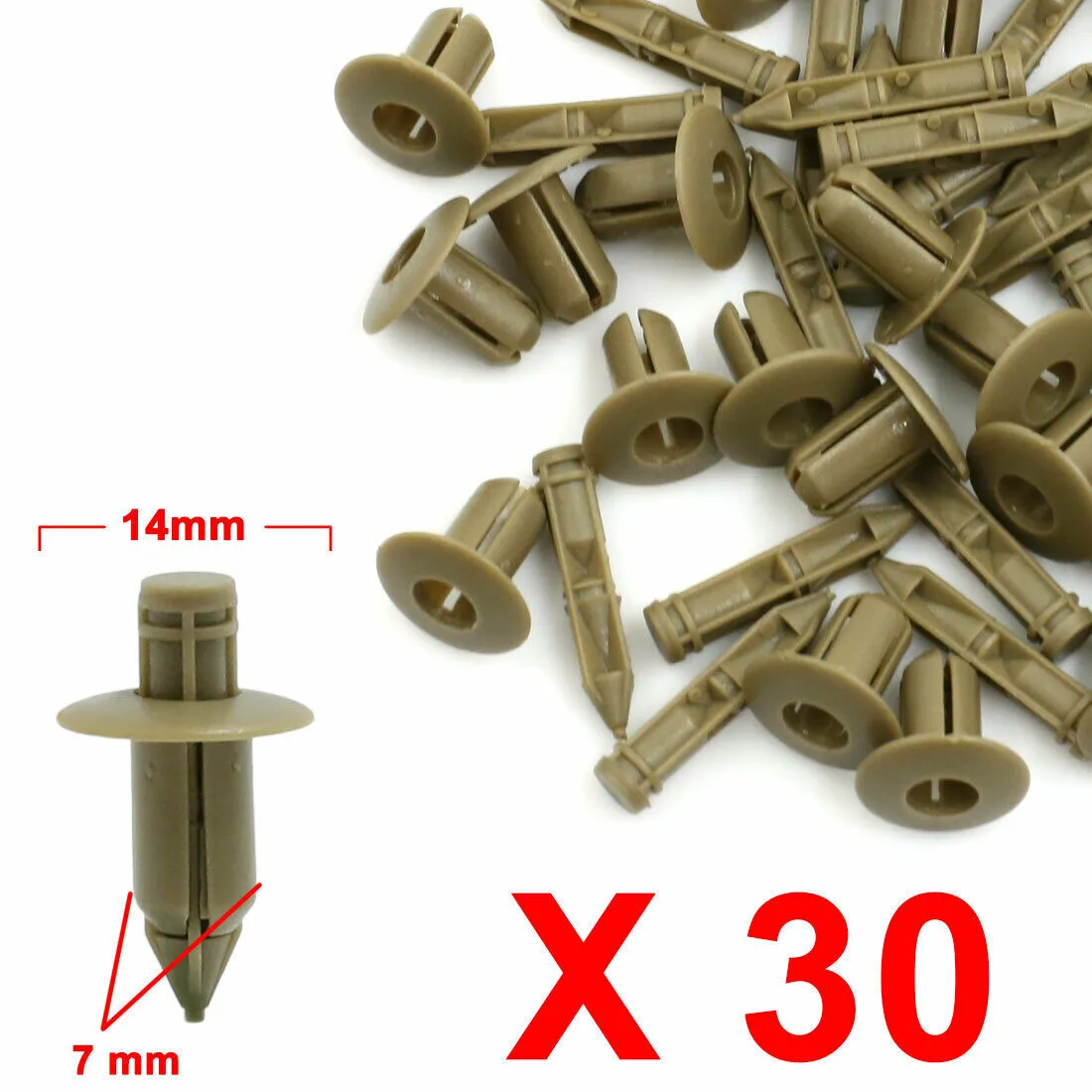 

Push Car Replacement Retainer Retainer Universal 7mm Hole Clips Fender