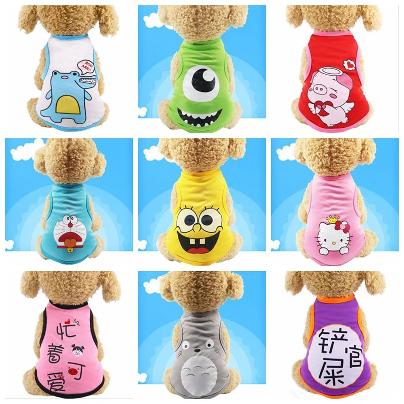 Модная одежда для собак летняя жилетка футболка подходит маленьких и средних