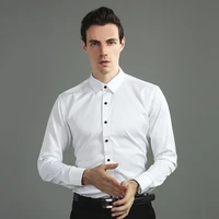 cotton mens formal shirts stylish long sleeve mens shirts white shirts spring and autumn single breaste mens clothing