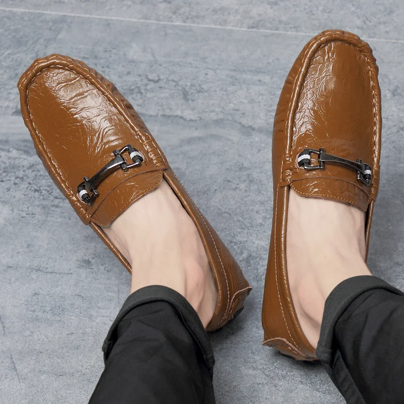 Brand Spring 2019 and Autumn Classic Retro Comfortable Breathable Outdoor Men's Shoes Mens Leather Lofer Mocassinsplus Size 48 | Обувь