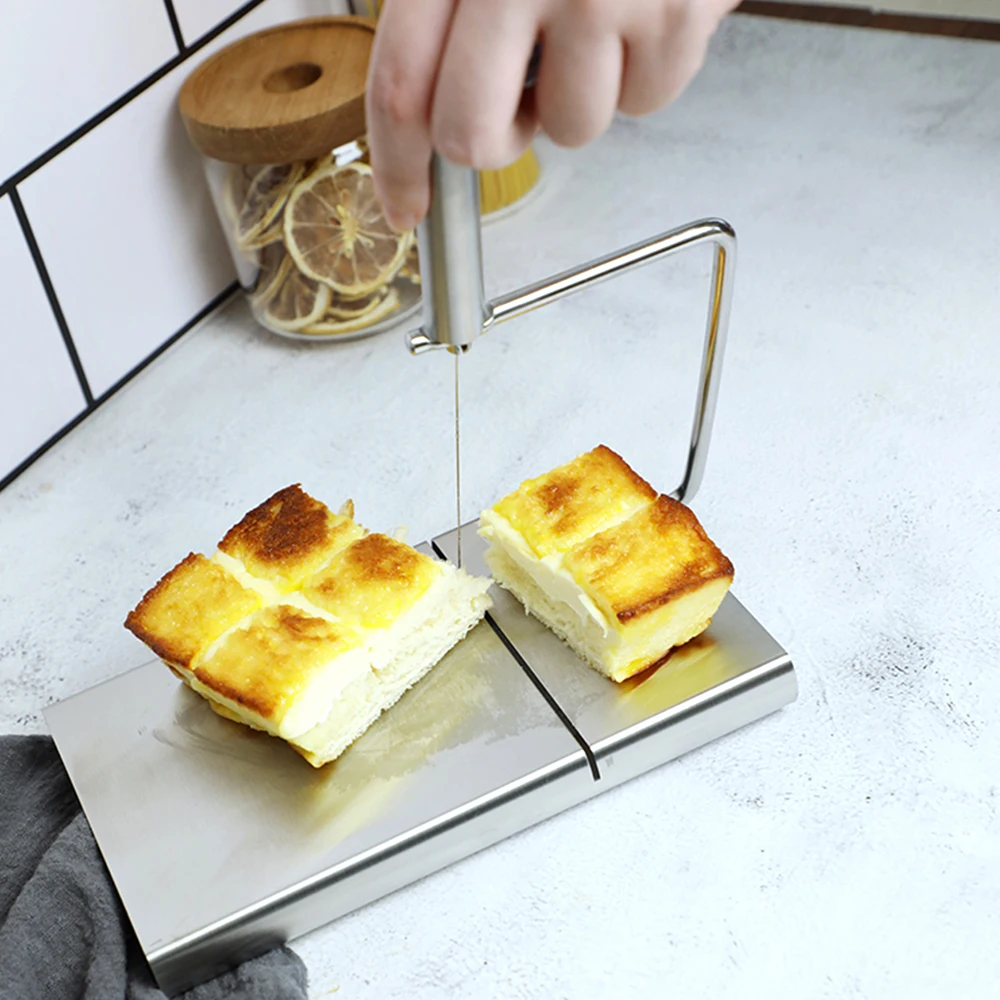 Цин нержавеющая сталь сыра слайсер инструмент сервировочная доска проволока