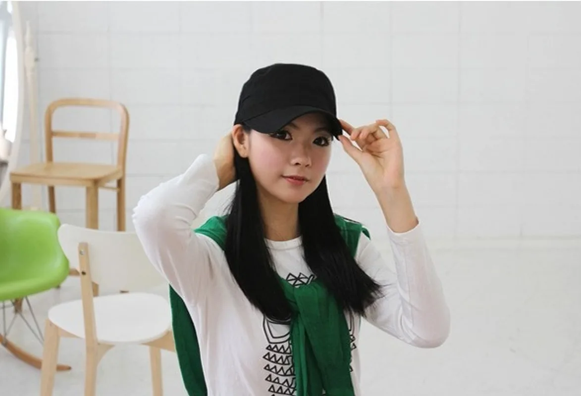 Хлопковая шапка для женщин и мужчин Регулируемая Кепка унисекс одноцветная