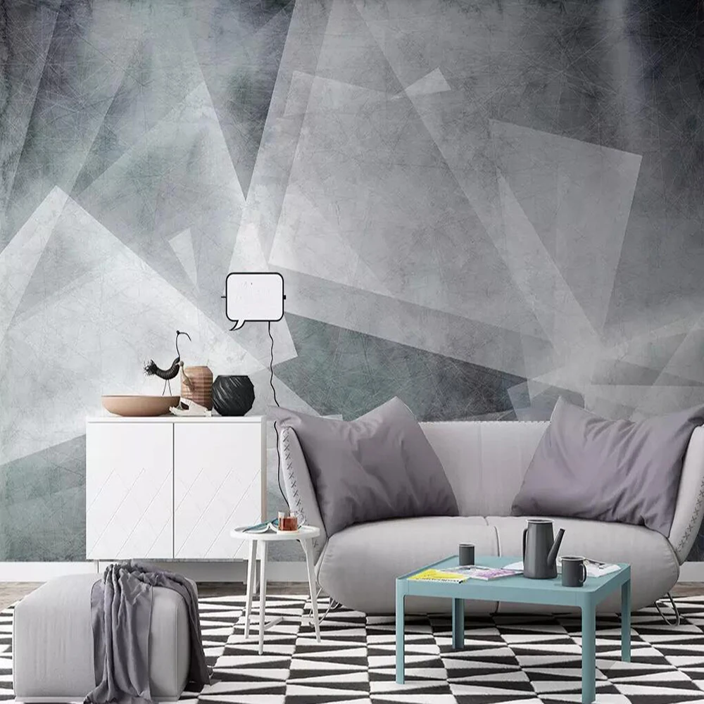 Milofi custom 3D wallpaper mural Nordic abstract geometric lines background wall living room bedroom decoration painting wallpap |