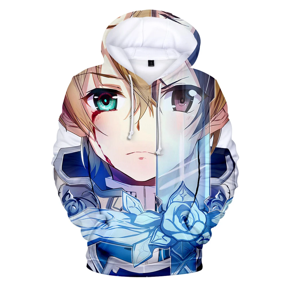 Sword Art толстовки с капюшоном Online 3D принтом горячая Распродажа Harajuku одежда