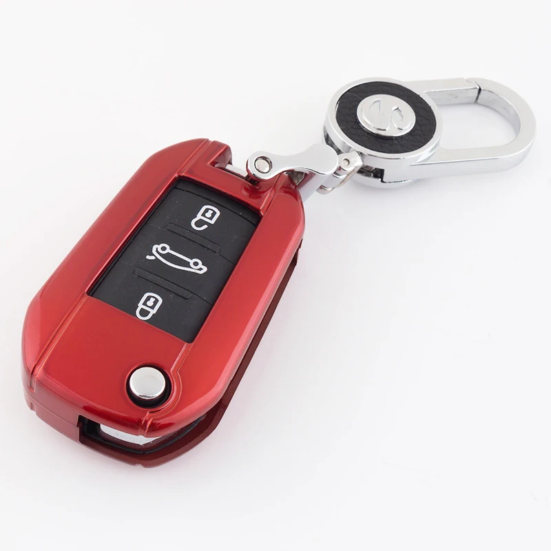 C-red Для peugeot 3008 5008 408 2008 308 508 для Citroen C4 C5 C6 C4L кактус DS4 DS5L краски автомобиля ключ чехол для ключей брелок для автомобильных ключей - Название цвета: C-red