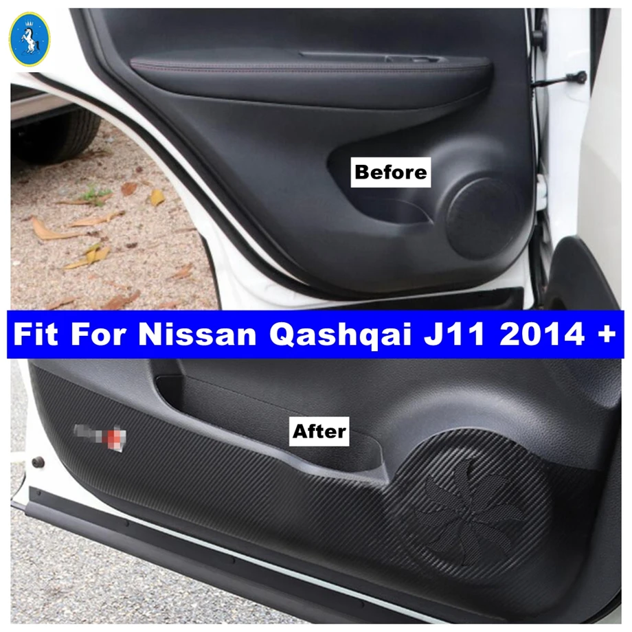 

Inner Door Scratchproof Anti Kick Pad Film Protective Stickers Cover Trim Fit For Nissan Qashqai J11 2014 - 2020 Accessories Kit