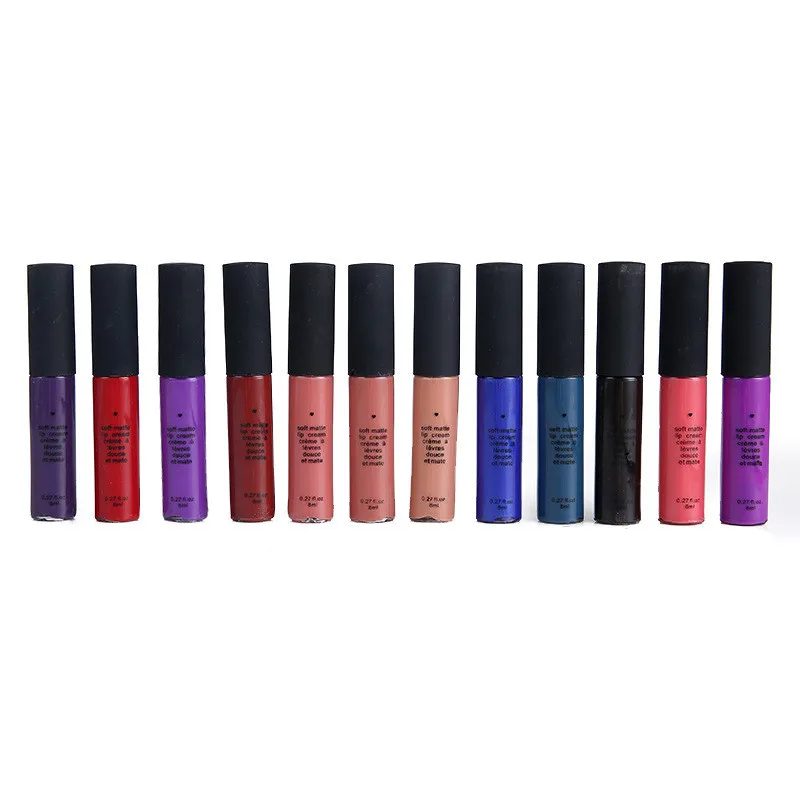 12 цветов 1 шт. фирменный матовый блеск для губ Длительное Действие крем тату