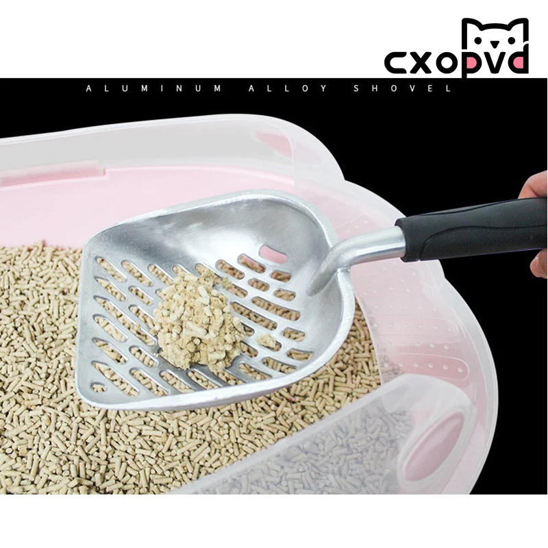 

Cat Litter Scoop Big Metal Litter Scoop for Kitty Sifter with Deep Shovel and Ergonomic Handle Made of Heavy Duty Solid Aluminum