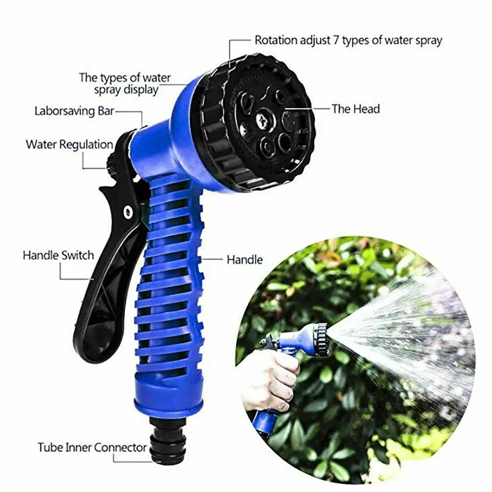 Гибкий садовый шланг экономия места двухслойная Выдвижная труба для воды