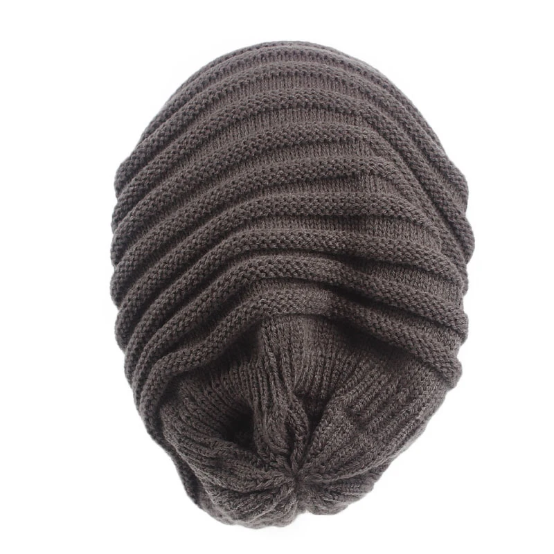 Модная мужская и женская шапка бини вязаная Лыжная Шапка Зимняя теплая свободная