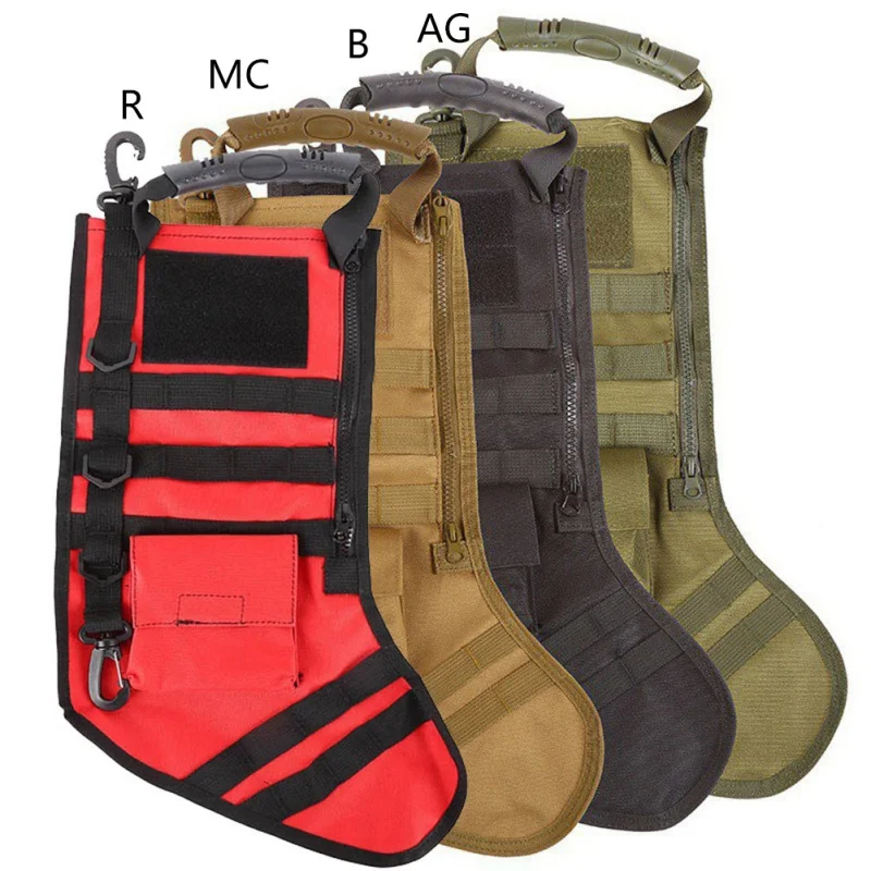Тактические рождественские мешки Molle для носков из практичных военных боевых
