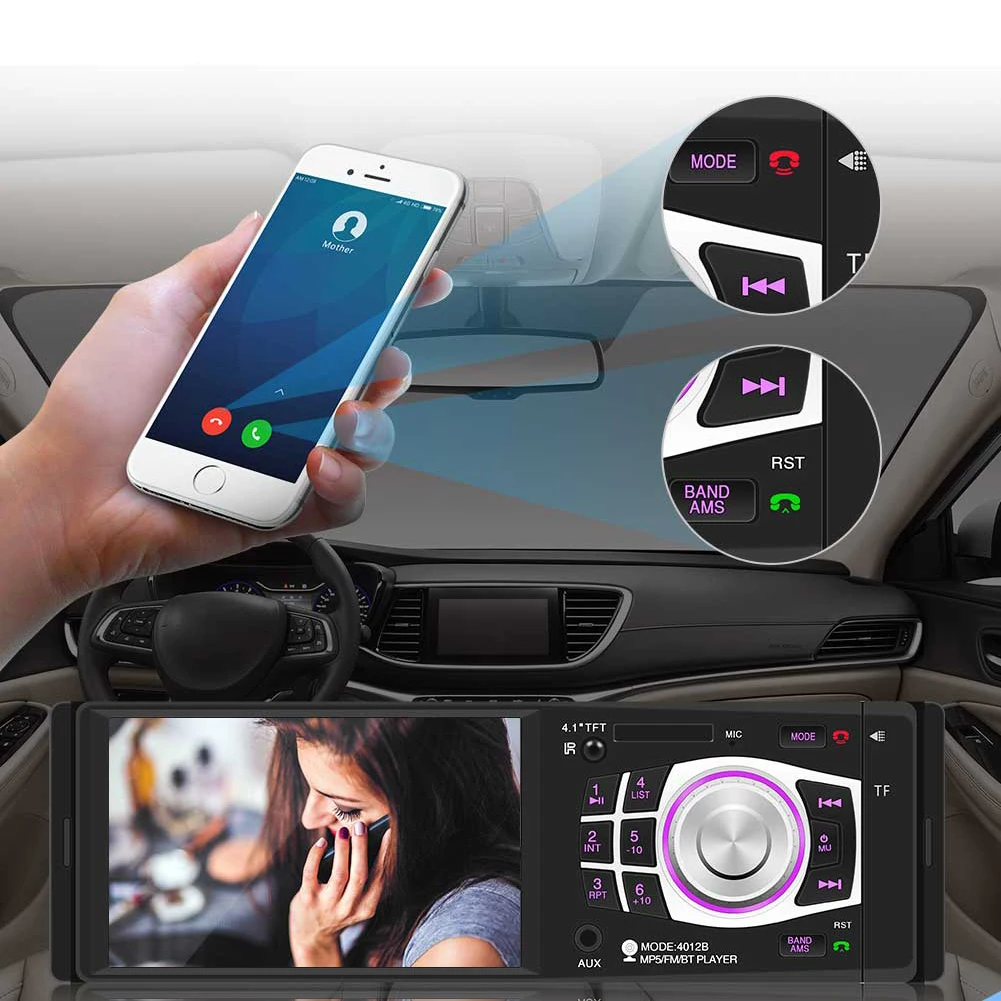 Автомобильный MP3 MP5 плеер Bluetooth рулевое управление пультом дистанционного