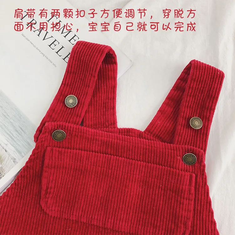 Baby Girl Clothes Autumn Sundress Toddler Suspender Corduroy Straps Overalls with Pocket Bebes Clothing Kids Dresses for Girls | Детская