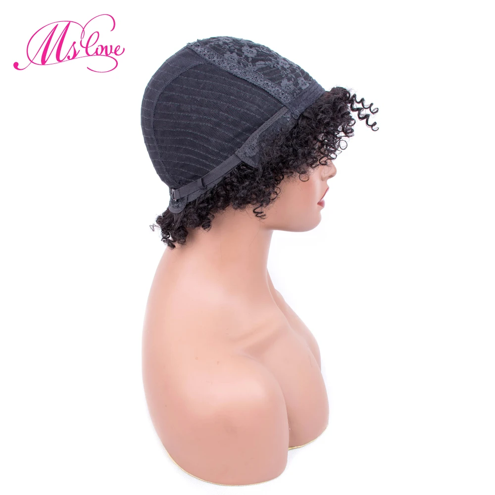 Короткие вьющиеся человеческие волосы парики 6 дюймов бразильские для женщин не