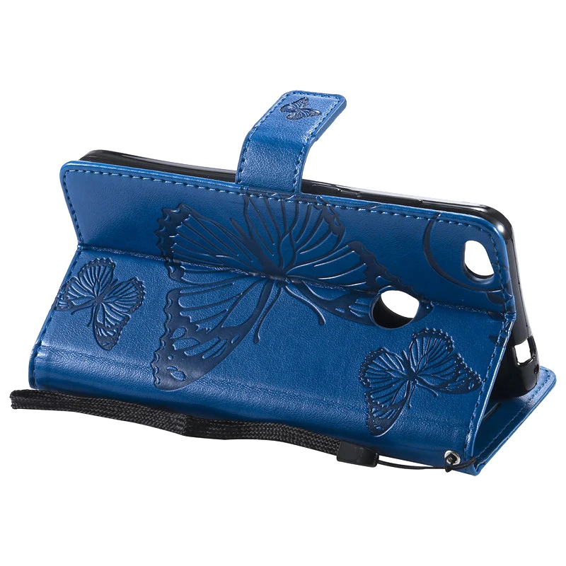 Модный ретро кожаный чехол для Huawei P8 Lite 2017 тиснение Бабочка Флип Слот карт