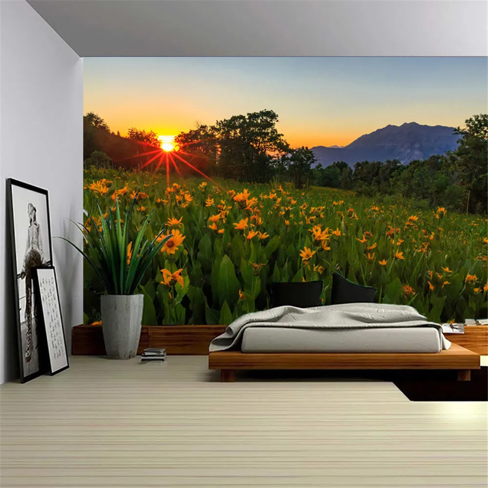 Подсолнухи настенные декоративные гобелены красочные занавески в стиле кантри