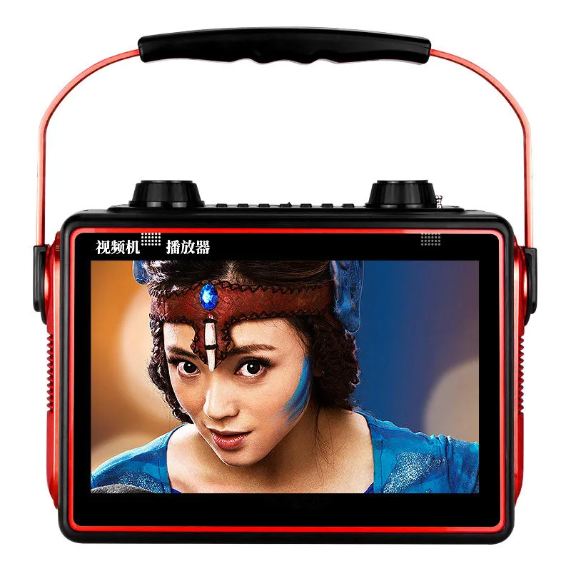 Портативный HD Дисплей аудио беспроводной bluetooth динамик видео машина TF карта U