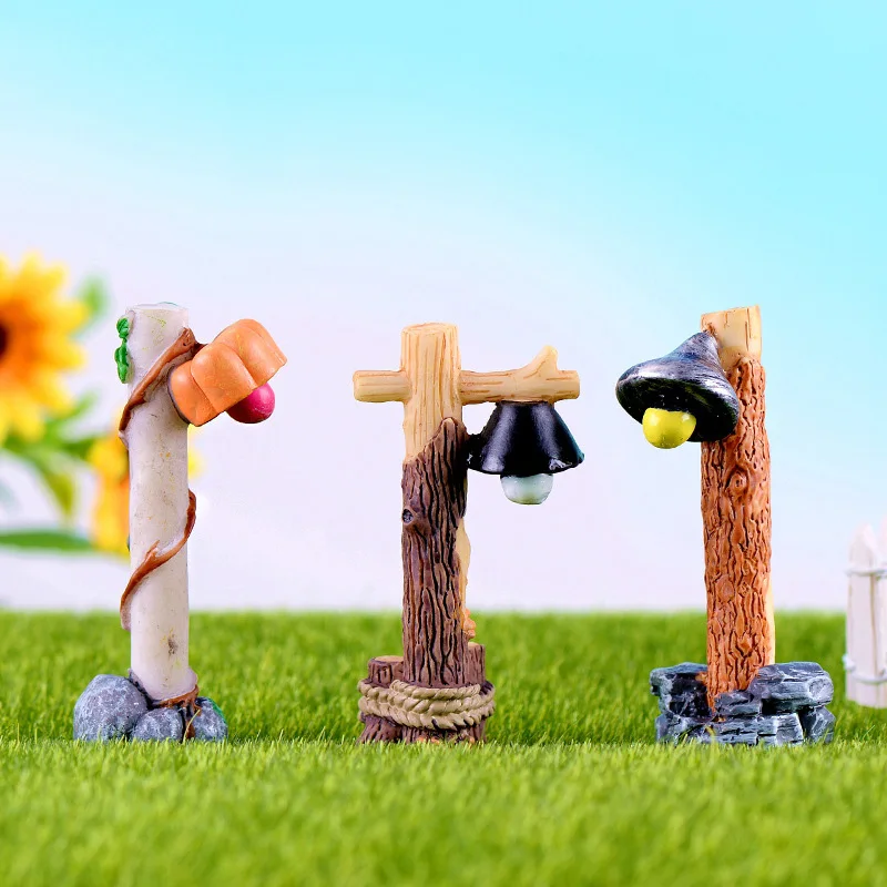 1 шт. уличная лампа орнамент фигурка модель мох микро пейзаж кукольный домик