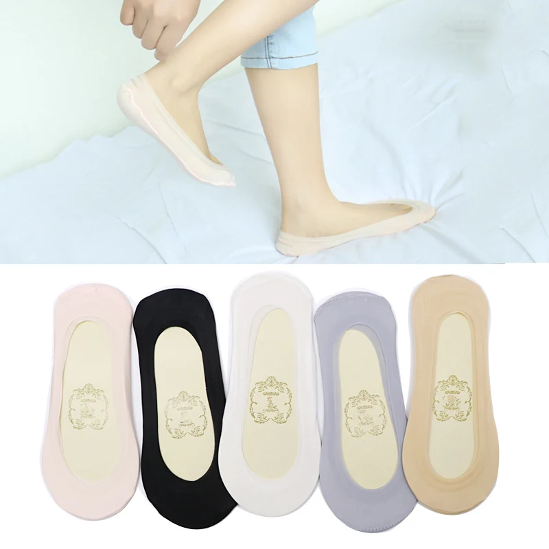 

6pcs 3pair Boat Socks for Women Slippers Summer Invisible Socks No Show Non Slip Silicone Gel Shoe Liner Woman Socks Calcetines